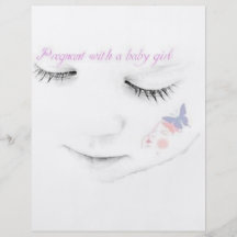 Pregnant baby girl personalised flyer