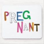 Pregnant fun colourful word art expecting mother