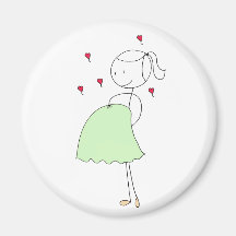 Pregnant Mummy (green) Fridge Magnets