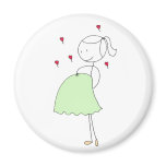 Pregnant Mummy (green) magnets
