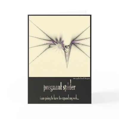 pregnant spider card by darkchrystal