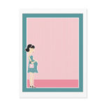 Pregnant Woman Border postcards