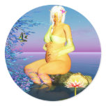 Pregnanty Fantasy Elf Baby Shower Sticker