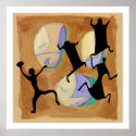 Prehistoric Cave Drawing Football posters