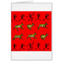 Prehistoric Cave Drawing Hunters Hunting cards