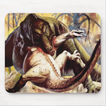 Prehistoric fight mousepad