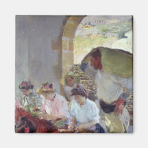 Preparing the Dry Grapes, 1890 Magnet