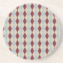 preppy  argyle beverage coaster