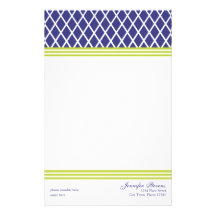 Preppy Lattice Stationery Design