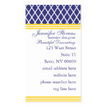 Preppy Navy Lattice Business Card