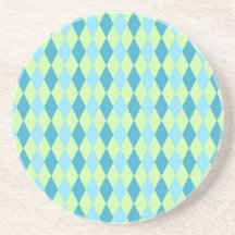 preppy pastel argyle coaster