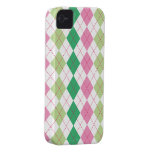 Preppy Pink & Green Argyle Case-Mate ID™ iPhone 4 iPhone 4 Case