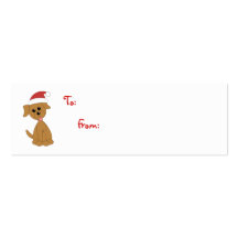 Preppy Puppy to/from tags Business Card Template