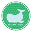 Preppy Whale - Thank You stickers