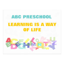 Preschool Advertisement Post Cards