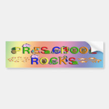 Preschool Rocks - Stars Bumper Sticker