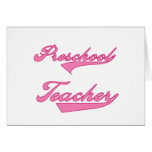 Preschool Teacher Pink Greeting Card