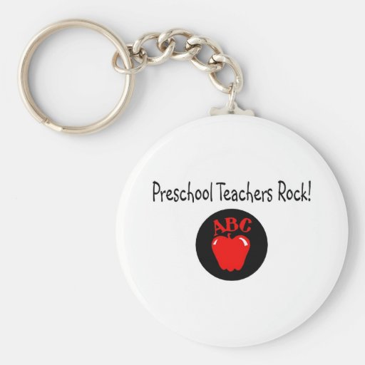 Preschool Teachers Rock Apple Key Chains