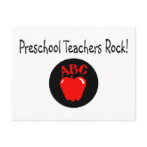 Preschool Teachers Rock Post Card