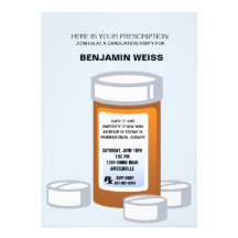Prescription Bottle Pharmacist Graduation Invitati Custom Invitations