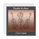 Presence Requested Violin Drawing invitations