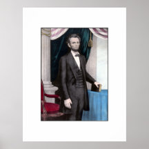 President Abraham Lincoln In Colour Poster