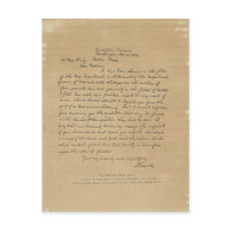 President Abraham Lincoln's Letter to Mrs. Bixby Post Card