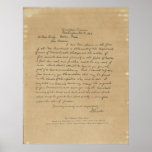 President Abraham Lincoln's Letter to Mrs. Bixby Print