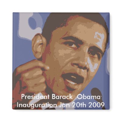 President Barack  Obama Inauguration Jan 20th 2009 Magnets by AFRICANKOKO