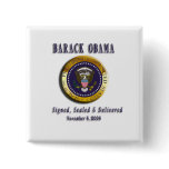 PRESIDENT BARACK OBAMA SEAL OF OFFICE BUTTON