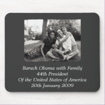 President Barack Obama with Family mousepads