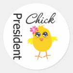 President Chick Round Sticker