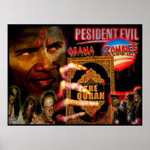 President Evil and the Obama Zombies Poster