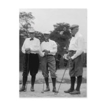 President Harding Golf Foursome, 1920s Postcard