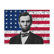 President Lincoln and The American Flag Post Cards