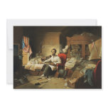 President Lincoln Writing Proclamation of Freedom invitations