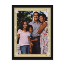 President Obama 1st Family Framed Keepsakes Post Card