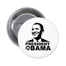 President Obama button badge
