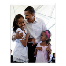 President Obama Father & Daughters Postcards