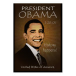 President Obama - Grunge Pocket Calendar business cards