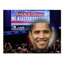 PRESIDENT OBAMA Historical Re-election Postcard