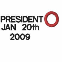 PRESIDENT OBAMA INAUGURATION EMBROIDERED T-SHIRT