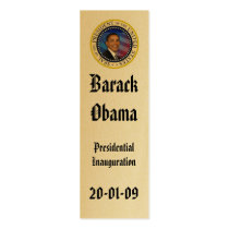 President Obama  Inauguration Keepsake Bookmark