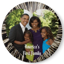 President Obama Keepsakes First Family 6" Button