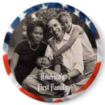 President Obama Keepsakes First Family 6" Button