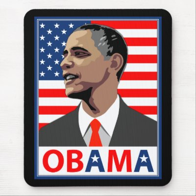 President Obama Mouse Mat by rgb_hmo