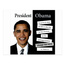 President Obama Quote Post Card