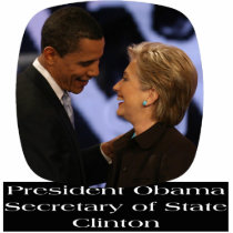 President Obama & Sec. of States Clinton Photo Cutouts