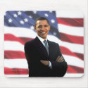 President Obama & The American Flag mousepads