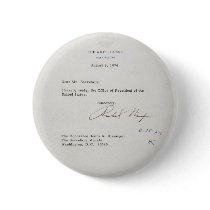 President Richard M. Nixon Resignation Letter Button